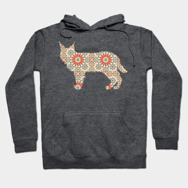 Fox Silhouette with Pattern Hoodie by deificusArt